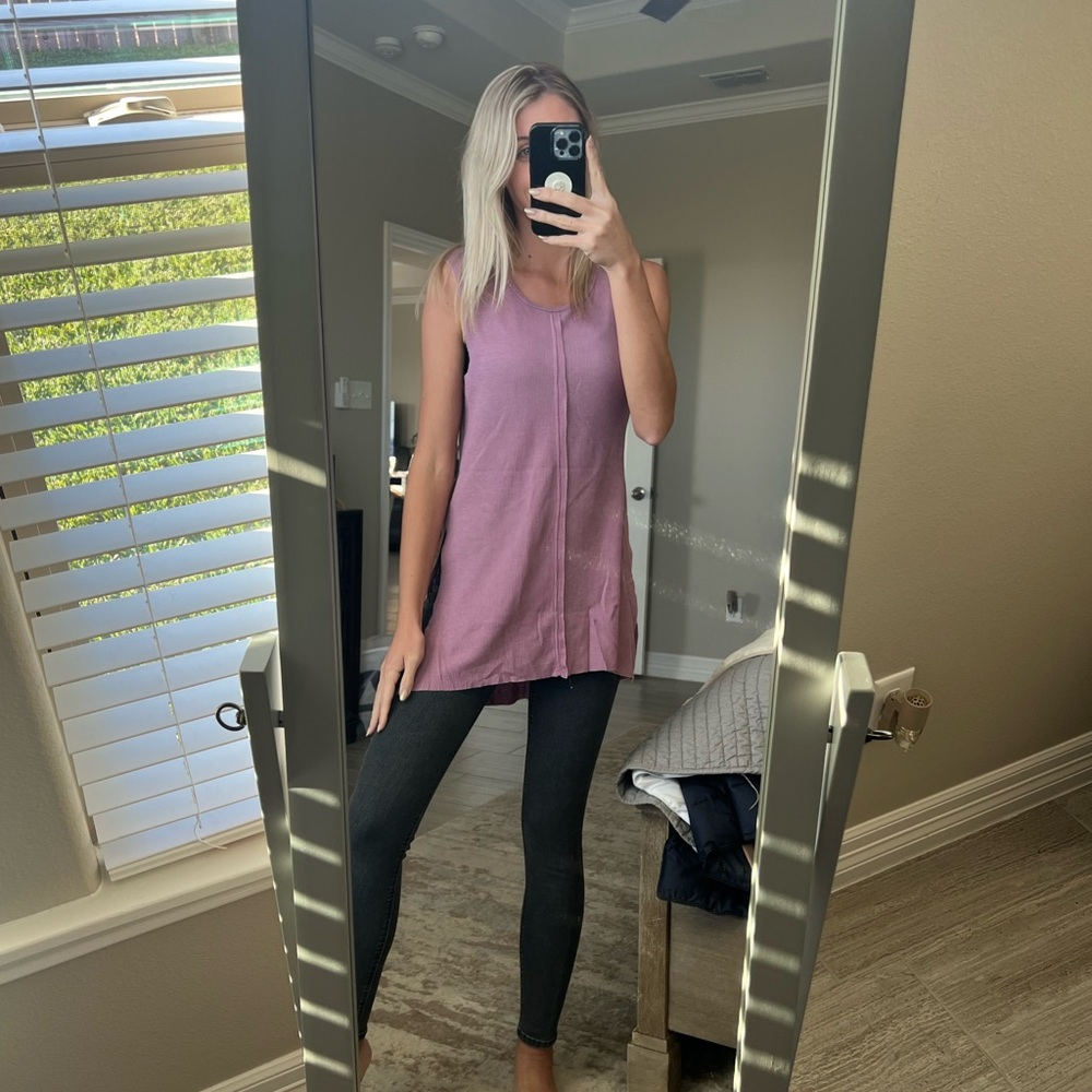 Purple Waffle Knit Top
